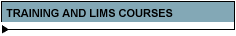 TRAINING AND LIMS COURSES